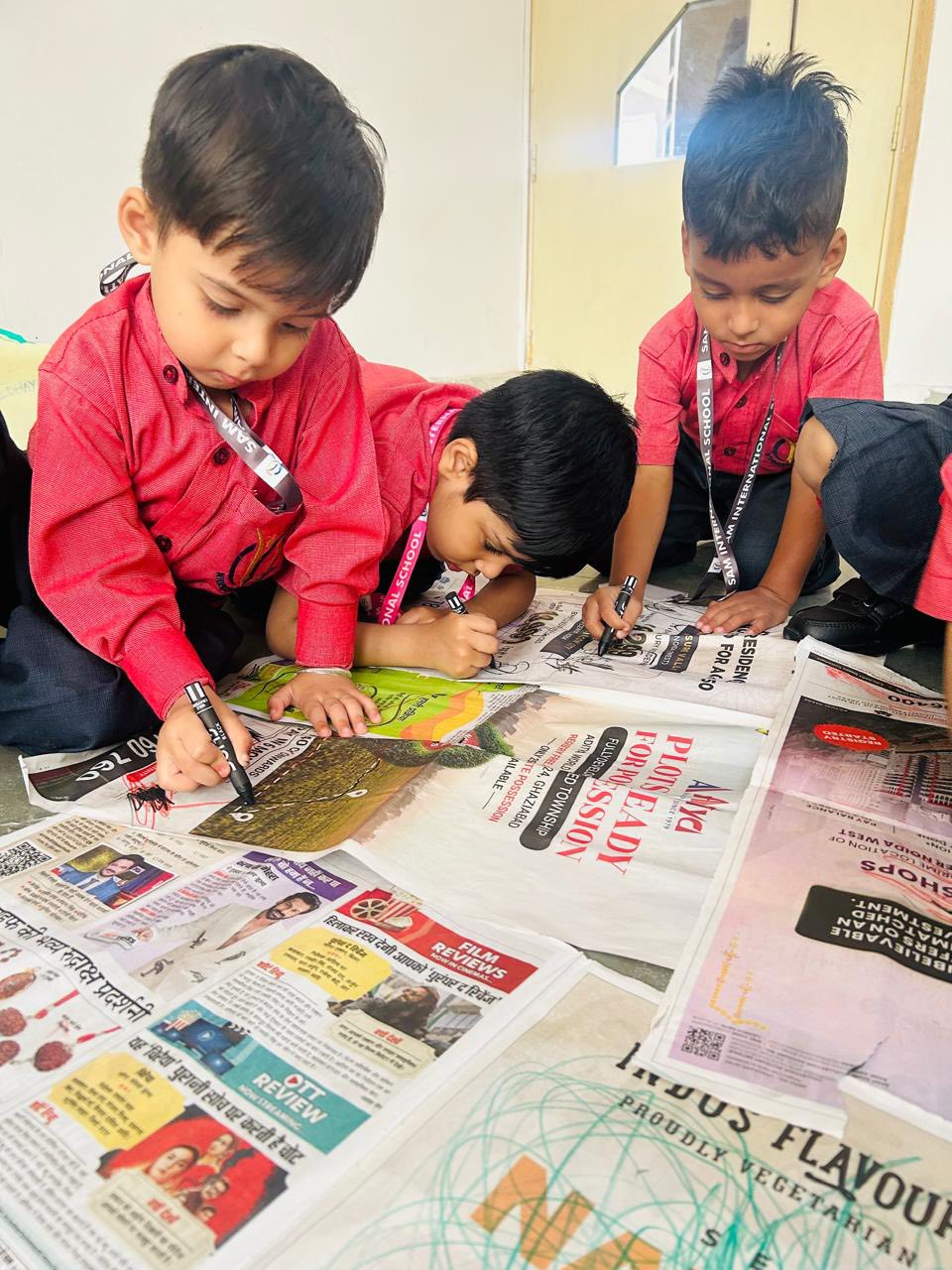 Little artists at work